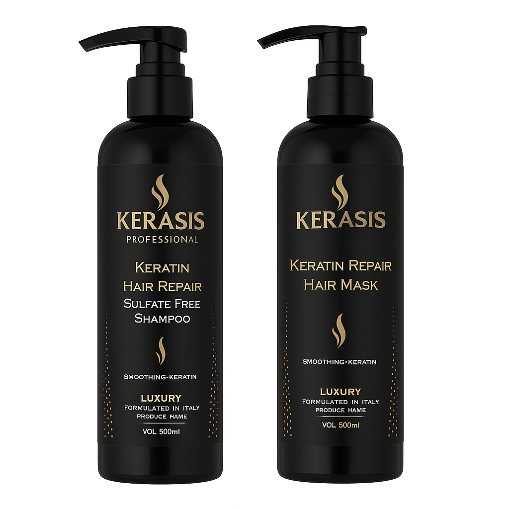Keratin Sulphate Free Shampoo and Mask Combo Pack (500ml each)
