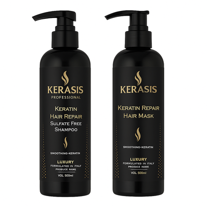 Keratin Sulphate Free Shampoo and Mask Combo Pack (500ml each)