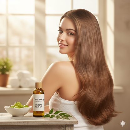 Kerasis Professional Herbal Hair Oil - Intensive Nourishment for Healthy, Luminous Hair