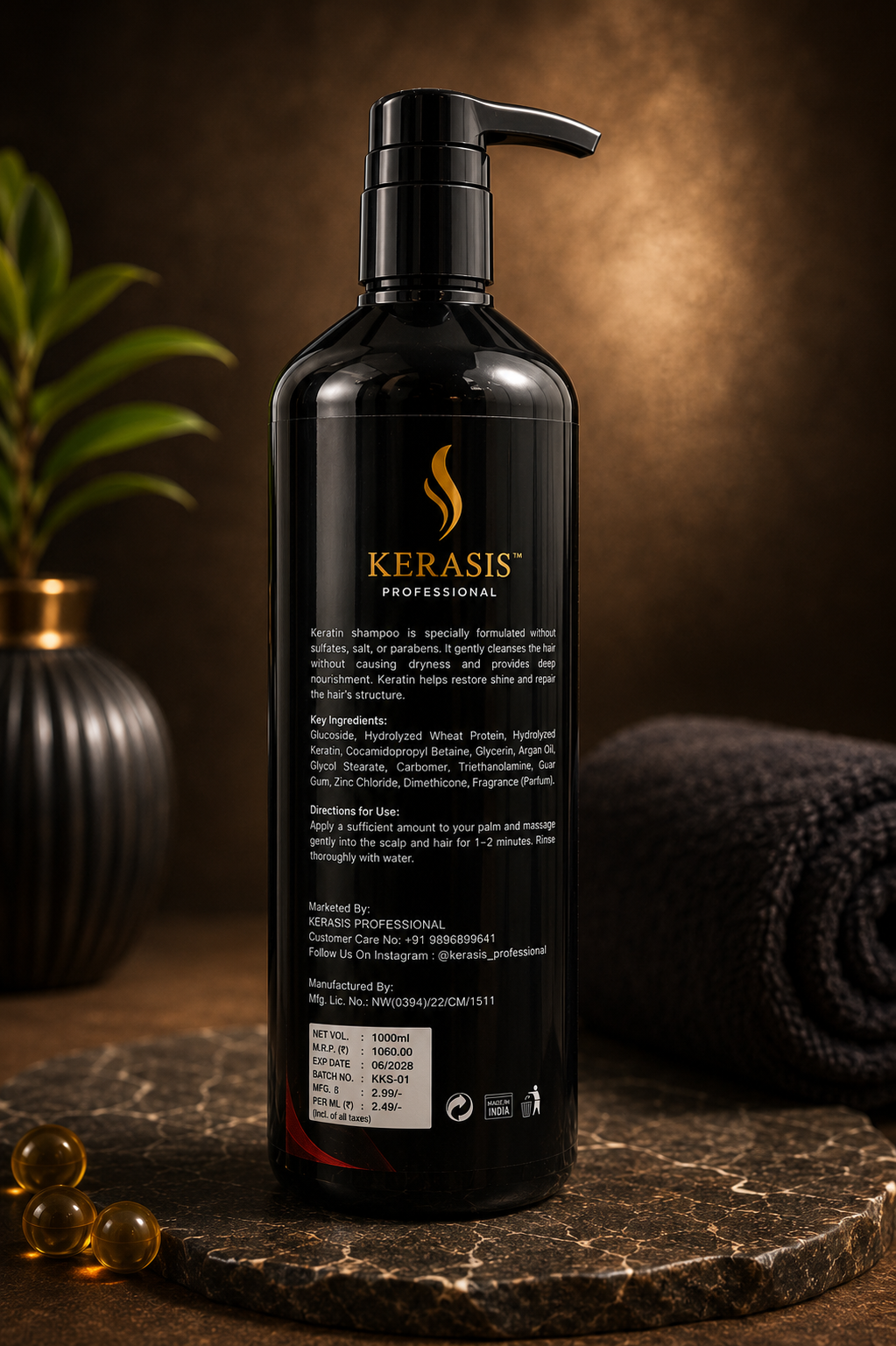 Kerasis Hydrating Hair Shampoo, 1000ml - Image 2