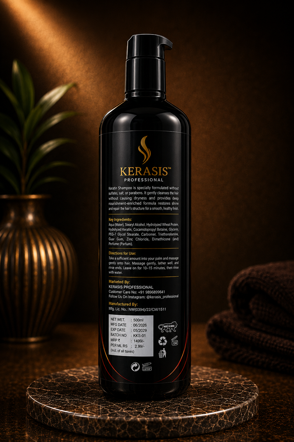 Kerasis Hydrating Hair Shampoo, 500ml - Image 2